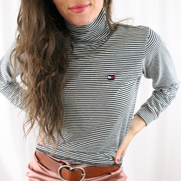 Tommy Hilfiger Tops - Tommy Hilfiger striped turtleneck -B2
